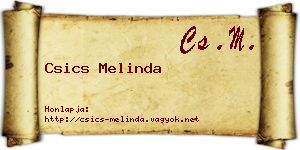 Csics Melinda névjegykártya